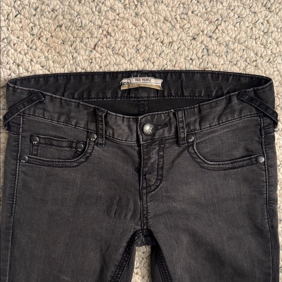 Free People Charcoal Jeans - Picture 2 of 5
